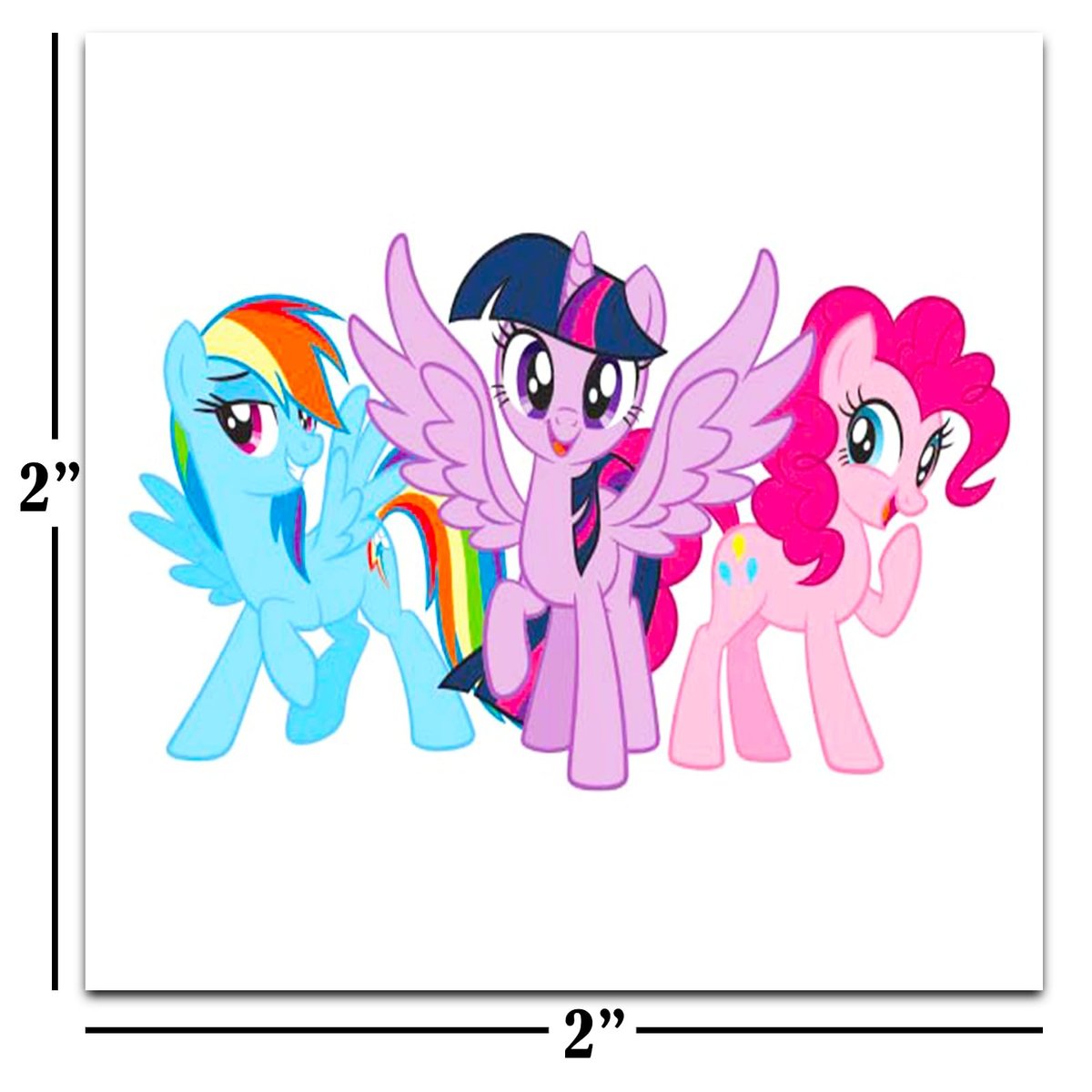 My Little Pony Temporary Tattoos Party Favors Bundle – 70+ Individual 2" x 2" MLP Tattoos for Kids, Boys & Girls – Made in USA - görsel 3