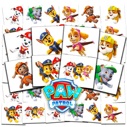 Paw Patrol Temporary Tattoos Party Favors Bundle – 70+ Perforated 2x2 Inch Tattoos for Kids, Boys, Girls | Made in USA