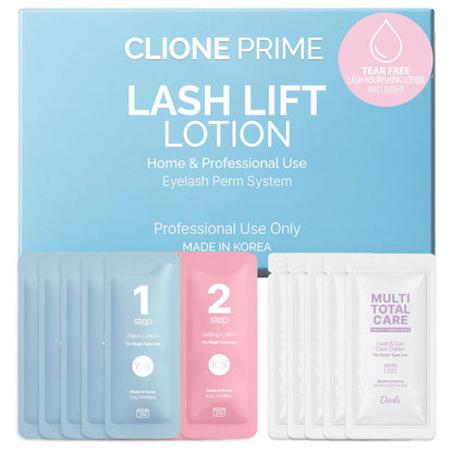 CLIONE PRIME Korean Lash Lift Lotion - Eyebrow Lamination & Eyelash Perm for Home & Professional Use Avelisse