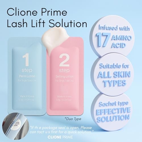 CLIONE PRIME Korean Lash Lift Lotion - Eyebrow Lamination & Eyelash Perm for Home & Professional Use Avelisse