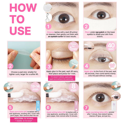 CLIONE PRIME Korean Lash Lift Lotion - Eyebrow Lamination & Eyelash Perm for Home & Professional Use Avelisse