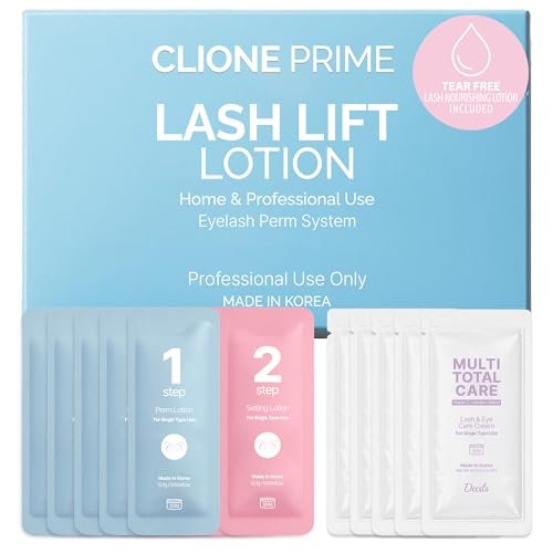 CLIONE PRIME Korean Lash Lift Lotion - Eyebrow Lamination & Eyelash Perm for Home & Professional Use Avelisse