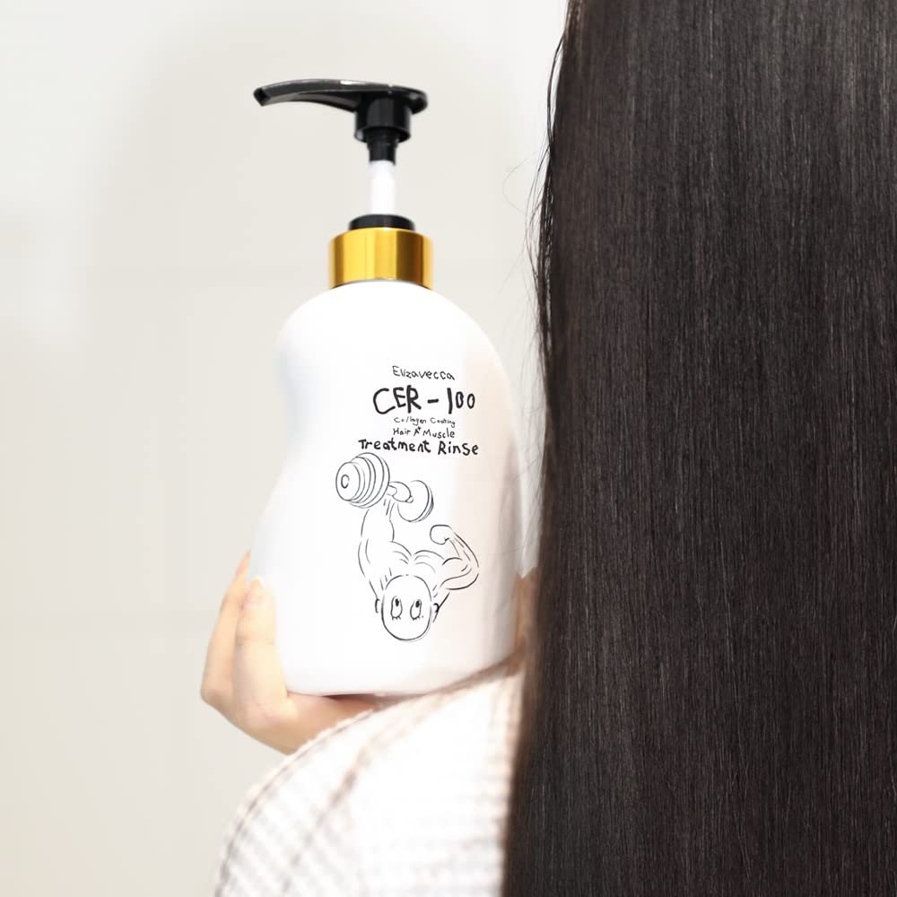Elizavecca Collagen Coating Hair Treatment Rinse 500ml - Moisturizing Conditioner for Dry Damaged Hair - görsel 13
