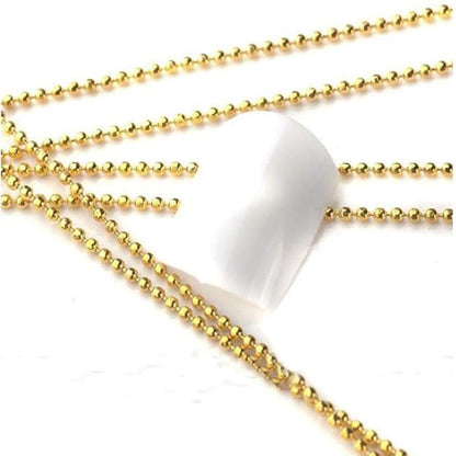 Gold 3D Rhinestone Steel Ball Chain Nail Art Decorations - 4pcs 50cm Bellecrey