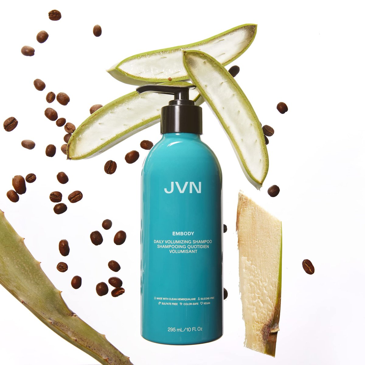 JVN Embody Volumizing Shampoo – Color Safe Clarifying Shampoo for Build-Up, Adds Fullness, Moisture & Shine, Non-Toxic, Silicone & Sulfate Free, 10 Fl Oz Avelisse