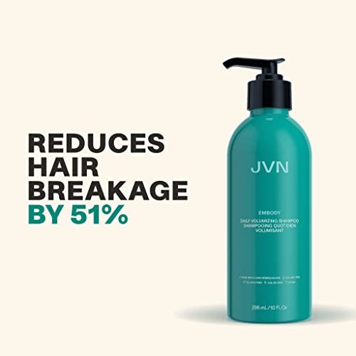 JVN Embody Volumizing Shampoo – Color Safe Clarifying Shampoo for Build-Up, Adds Fullness, Moisture & Shine, Non-Toxic, Silicone & Sulfate Free, 10 Fl Oz Avelisse