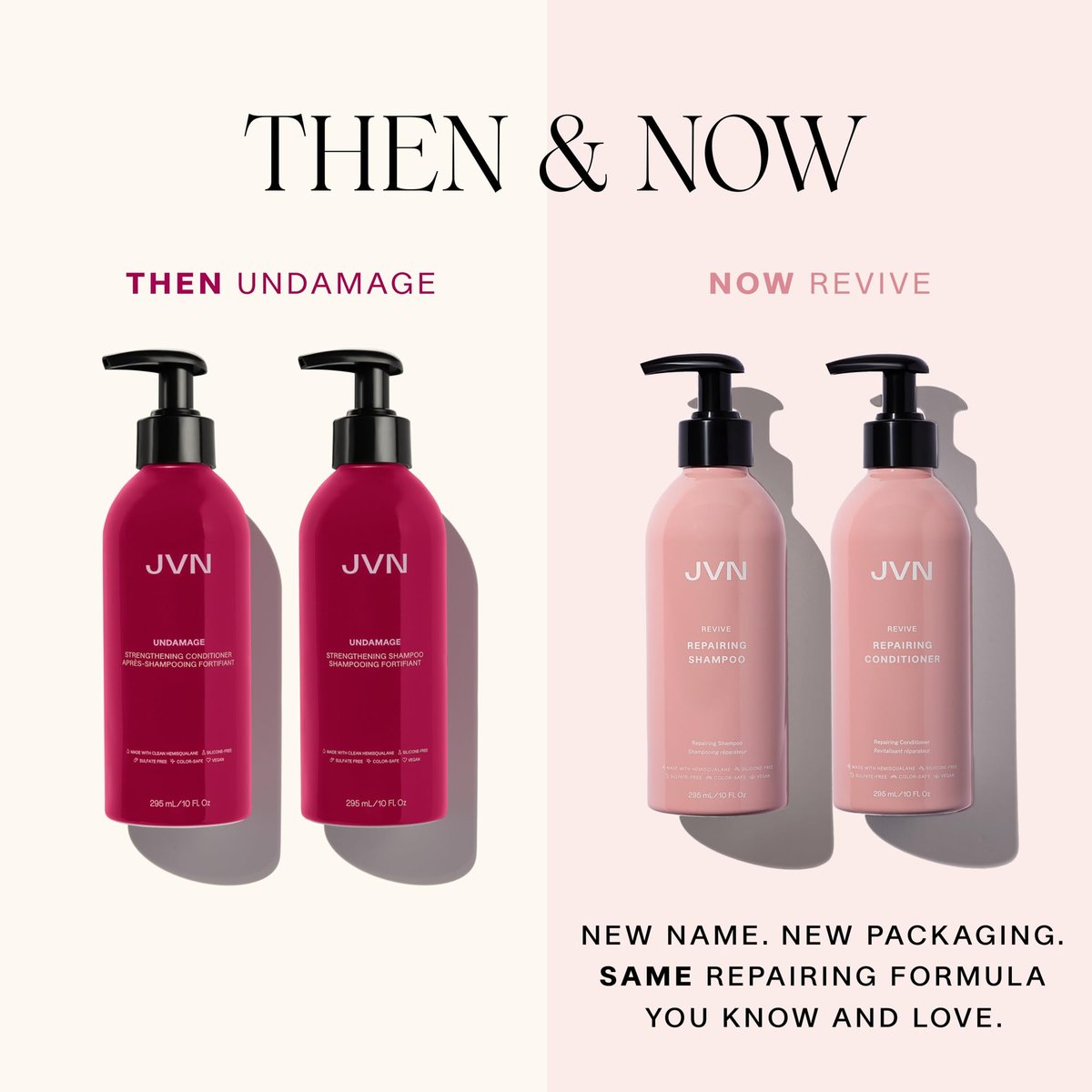 JVN Revive Repairing Conditioner - Restore Softness & Strengthen Damaged, Color Treated, or Fragile Hair - 10 Fl Oz Avelisse