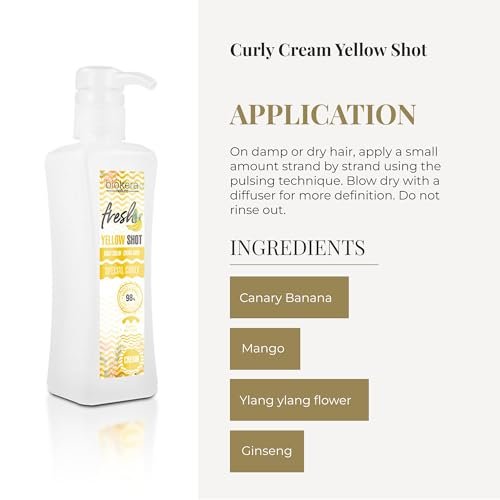 SALERM Curl Activator Cream – Biokera Fresh Yellow Shot – 300 ml – Defined Curls, Deep Hydration, Frizz-Free – Sulfate-Free & Paraben-Free Avelisse