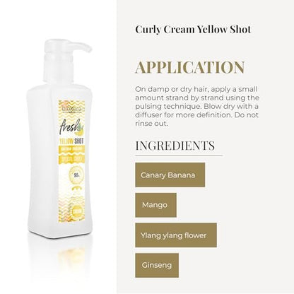 SALERM Curl Activator Cream – Biokera Fresh Yellow Shot – 300 ml – Defined Curls, Deep Hydration, Frizz-Free – Sulfate-Free & Paraben-Free Avelisse