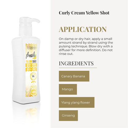 SALERM Curl Activator Cream – Biokera Fresh Yellow Shot – 300 ml – Defined Curls, Deep Hydration, Frizz-Free – Sulfate-Free & Paraben-Free Avelisse