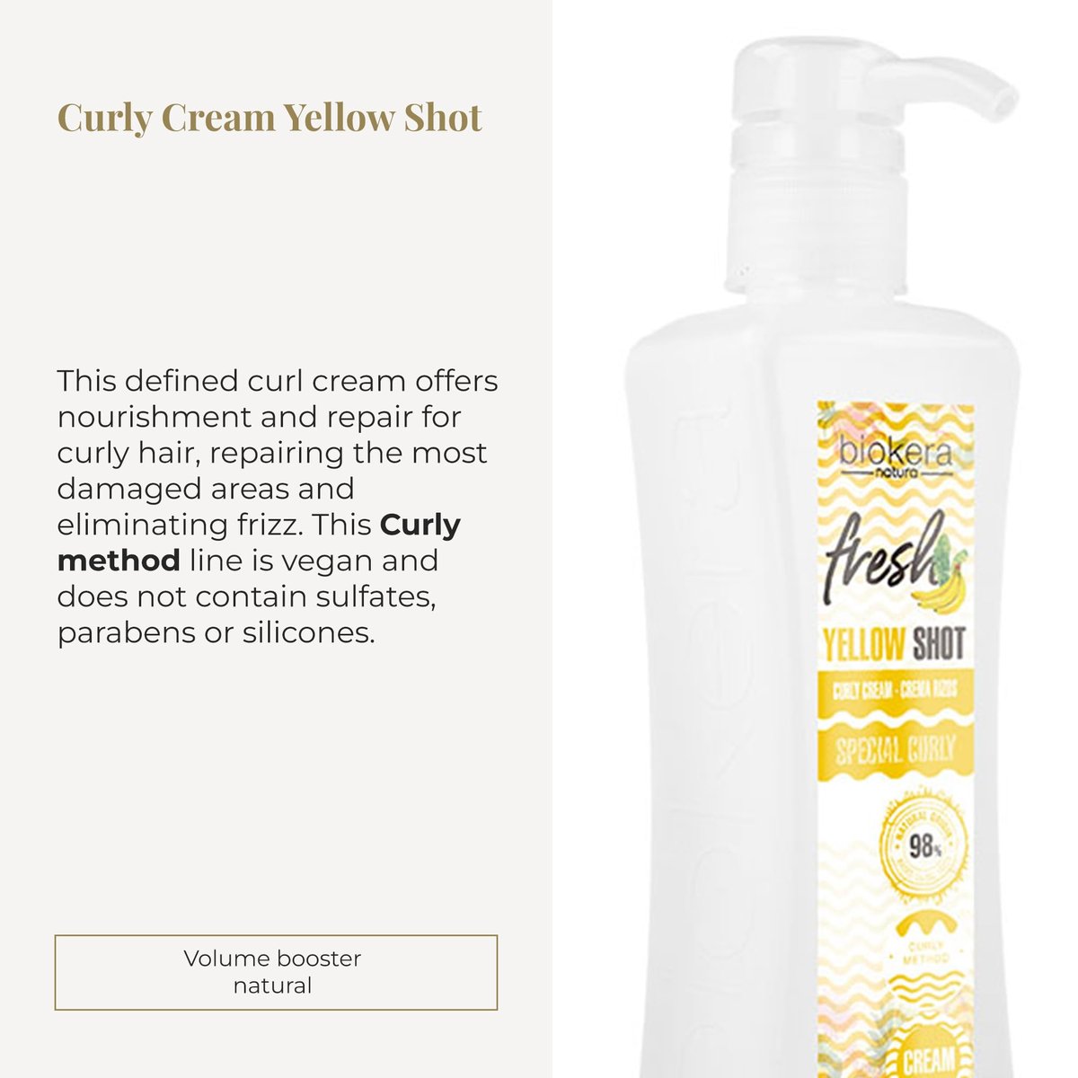 SALERM Curl Activator Cream – Biokera Fresh Yellow Shot – 300 ml – Defined Curls, Deep Hydration, Frizz-Free – Sulfate-Free & Paraben-Free Avelisse