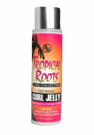 Bronner Brothers Tropical Roots Defining Curl Jelly – 8 oz | Moisturizing & Alcohol-Free Curl Definer for Defined, Frizz-Free Curls - görsel 1