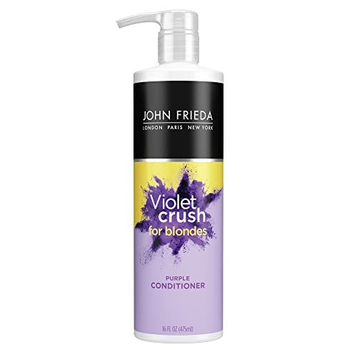 John Frieda Violet Crush Purple Conditioner for Blonde Hair - Neutralizes Brassy Tones, 16 FL OZ Avelisse