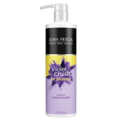 John Frieda Violet Crush Purple Conditioner for Blonde Hair - Neutralizes Brassy Tones, 16 FL OZ Avelisse