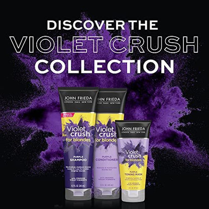 John Frieda Violet Crush Purple Conditioner for Blonde Hair - Neutralizes Brassy Tones, 16 FL OZ Avelisse