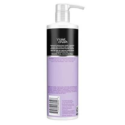 John Frieda Violet Crush Purple Conditioner for Blonde Hair - Neutralizes Brassy Tones, 16 FL OZ Avelisse