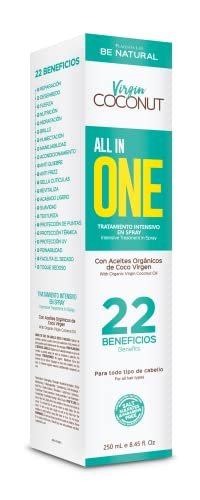 PLACENTA LIFE BE NATURAL VIRGIN COCONUT ALL IN ONE 22 Benefits - Intensive Treatment Spray with Organic Virgin Coconut Oil - For All Hair Types (8.45 fl oz) - görsel 10