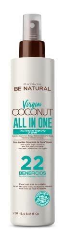 PLACENTA LIFE BE NATURAL VIRGIN COCONUT ALL IN ONE 22 Benefits - Intensive Treatment Spray with Organic Virgin Coconut Oil - For All Hair Types (8.45 fl oz) - görsel 2