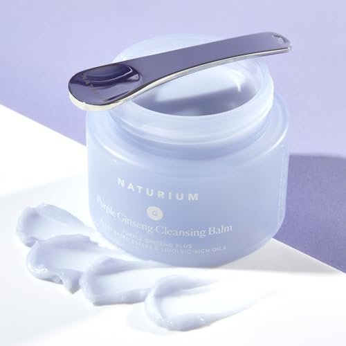 Naturium Purple Ginseng Cleansing Balm Plus - Smoothing Face Wash with Plant-Based Esters & Linoleic-Rich Oils, 3.0 oz - görsel 11