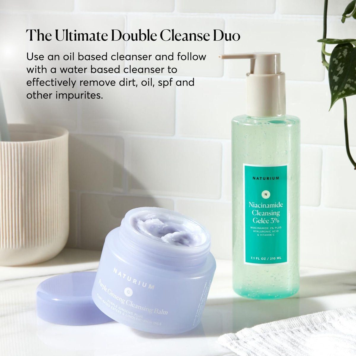 Naturium Purple Ginseng Cleansing Balm Plus - Smoothing Face Wash with Plant-Based Esters & Linoleic-Rich Oils, 3.0 oz - görsel 10
