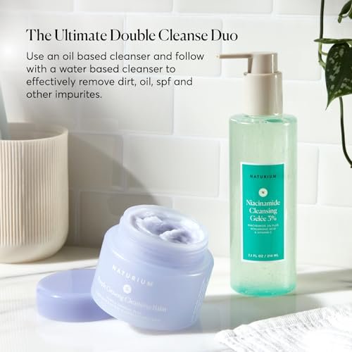 Naturium Purple Ginseng Cleansing Balm Plus - Smoothing Face Wash with Plant-Based Esters & Linoleic-Rich Oils, 3.0 oz - görsel 9