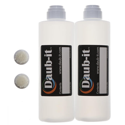 Racquet Art Daub-it Empty Bottles with Mohair Dauber Applicators - 8 oz - 2 Pack