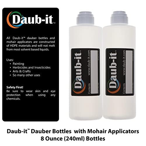 Racquet Art Daub-it Empty Bottles with Mohair Dauber Applicators - 8 oz - 2 Pack - görsel 6