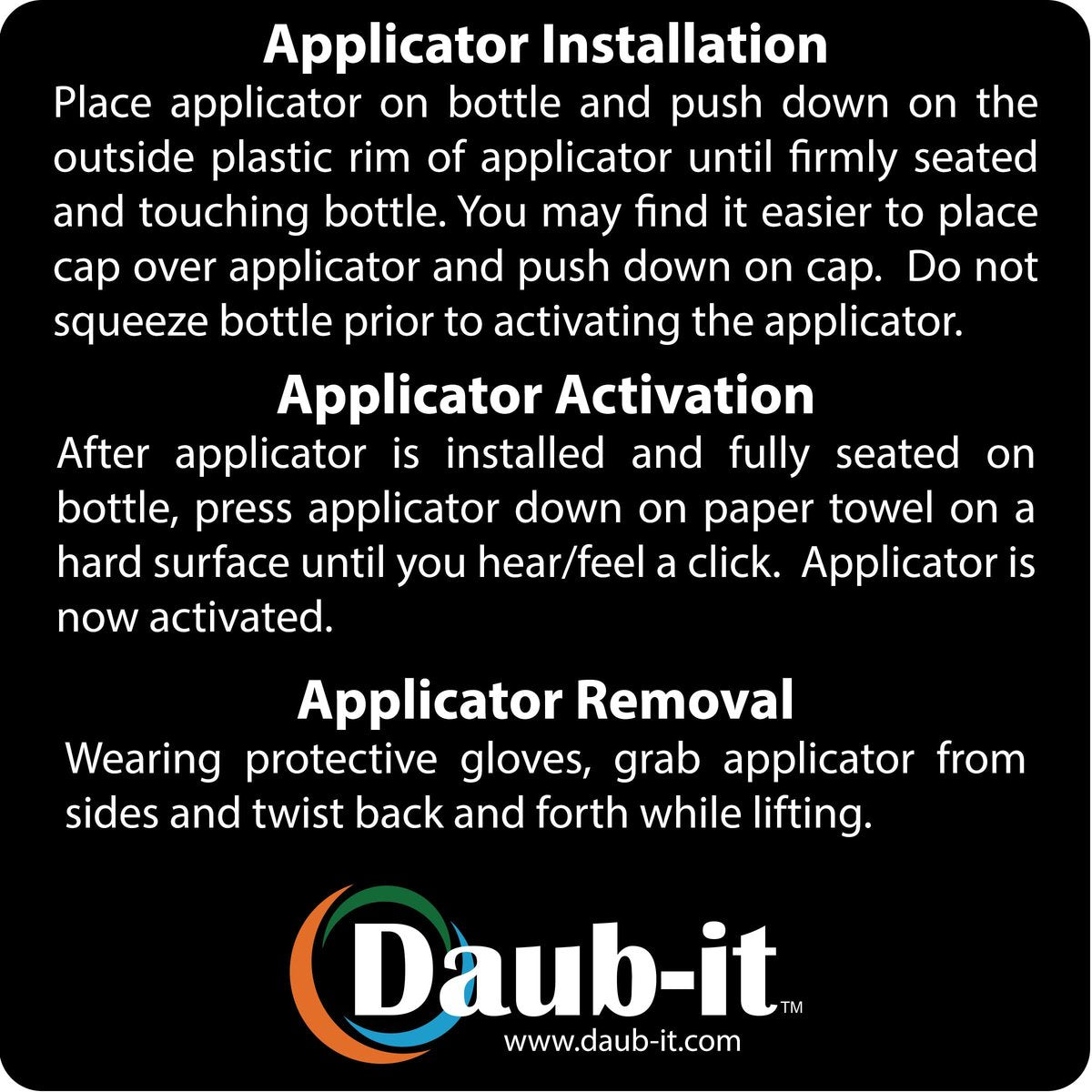 Racquet Art Daub-it Empty Bottles with Mohair Dauber Applicators - 8 oz - 2 Pack - görsel 9