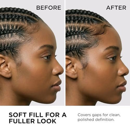 Style Factor EDGE BOOSTER HIDEOUT Water-Based Pomade - Strong Hold & Instant Gray Coverage for Edges, Flyaways & Roots - High Shine Finish - Natural Black - 3.38 oz Avelisse