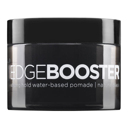 Style Factor EDGE BOOSTER HIDEOUT Water-Based Pomade - Strong Hold & Instant Gray Coverage for Edges, Flyaways & Roots - High Shine Finish - Natural Black - 3.38 oz Avelisse