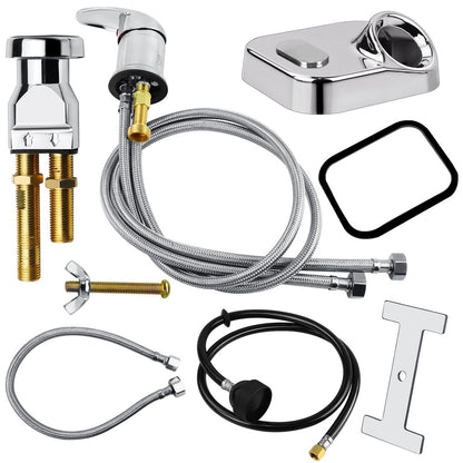 Karagas Salon Shampoo Bowl Faucet Vacuum Breaker Kit - Brass Sink Faucet with Sprayer and Hose for Hair Salon Avelisse