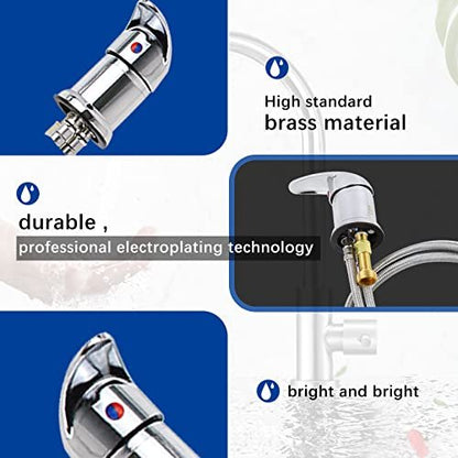 Karagas Salon Shampoo Bowl Faucet Vacuum Breaker Kit - Brass Sink Faucet with Sprayer and Hose for Hair Salon Avelisse