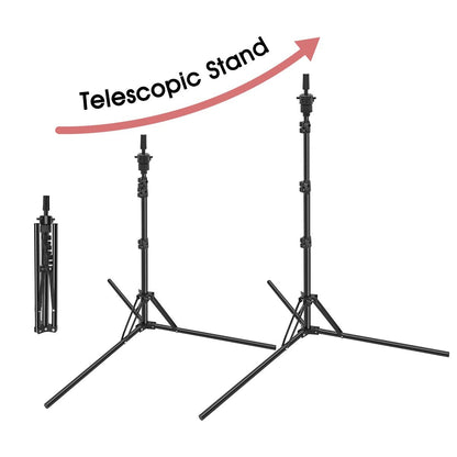 LNASI Mannequin Head Stand – Foldable Wig Stand Tripod for Hairdressing Training, Metal Adjustable Wig Head Stand with Wig Caps, T-Pins, Comb & Hair Clips Avelisse