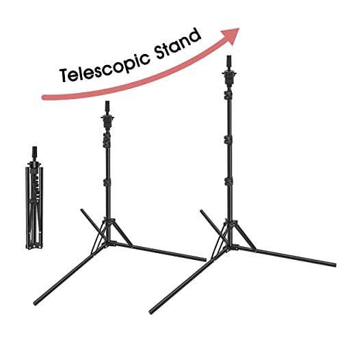 LNASI Mannequin Head Stand – Foldable Wig Stand Tripod for Hairdressing Training, Metal Adjustable Wig Head Stand with Wig Caps, T-Pins, Comb & Hair Clips Avelisse