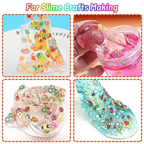 16000 Pcs Fruit Nail Art Slices - Acejoz 20 Styles Fruit Slime Charms Fimo Slices 3D Polymer Slices for Slime, Lip Gloss Making, Resin and Nail Art Decorations - görsel 10