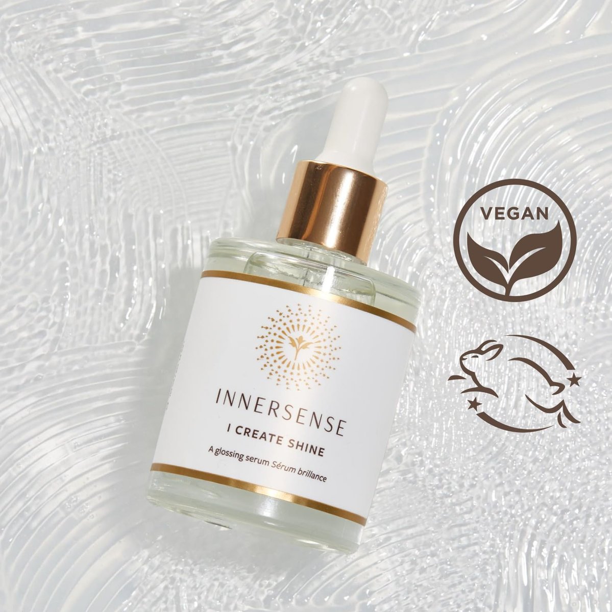 INNERSENSE Organic Beauty I Create Shine Glossing Serum - Non-Toxic, Cruelty-Free Clean Haircare (1.7 fl oz) Avelisse
