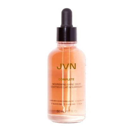 JVN Complete Nourishing Shine Drops – Frizz Fighting Hair Oil for Shine & Strength, Silicone Free, 1.7 Fl Oz