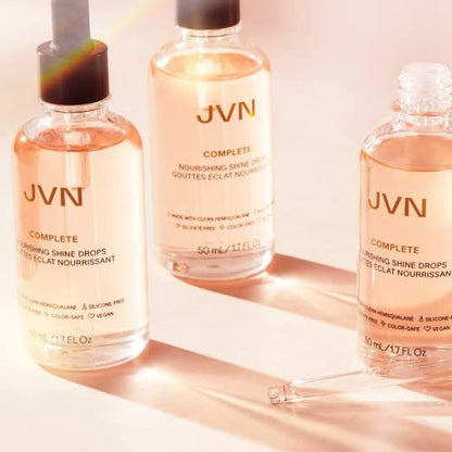 JVN Complete Nourishing Shine Drops – Frizz Fighting Hair Oil for Shine & Strength, Silicone Free, 1.7 Fl Oz