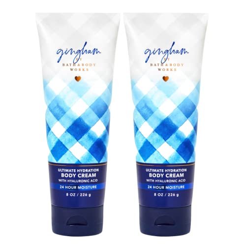 Bath & Body Works Gingham Body Cream Ultimate Hydration Gift Set for Women – 2 Pack 8 Oz Each Avelisse