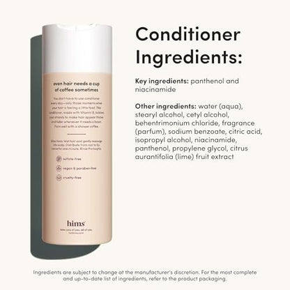 Hims Thick Fix Shampoo & Conditioner Set for Men - Saw Palmetto, Biotin & Caffeine for Thicker-Looking Hair - Sulfate-Free & Vegan - Eucalyptus Scent, 6.4 fl oz (Pack of 2) Avelisse