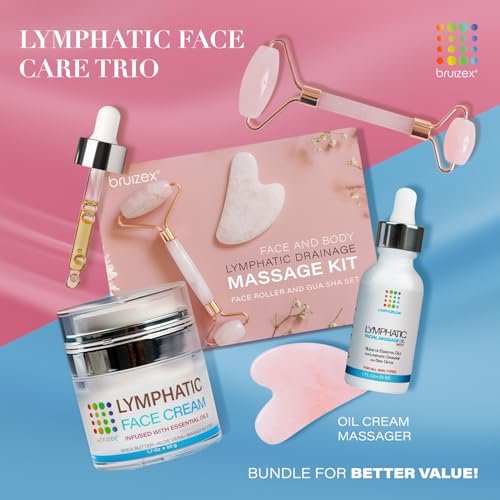 Bruizex Lymphatic Drainage Oil for Face & Neck Massage - Coconut & Jojoba Oil with Vitamins E & C, Hyaluronic Acid & Retinol, 1 Fl Oz - görsel 12