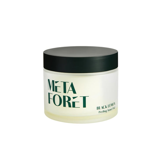 METAFORET Black Lemon Peeling Toner Pad - 60 Facial Exfoliating Pads for Gentle Dead Skin Cell Removal & Moisture Boost