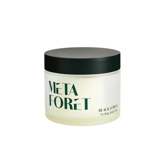 METAFORET Black Lemon Peeling Toner Pad - 60 Facial Exfoliating Pads for Gentle Dead Skin Cell Removal & Moisture Boost - görsel 2