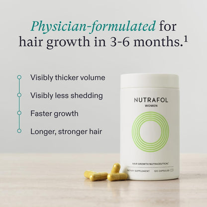 Nutrafol Women's Hair Growth Supplement & Collagen Peptides Powder – Thicker, Stronger Hair – Dermatologist Recommended – 1 Month Supply Avelisse