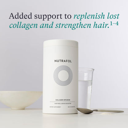 Nutrafol Women's Hair Growth Supplement & Collagen Peptides Powder – Thicker, Stronger Hair – Dermatologist Recommended – 1 Month Supply Avelisse