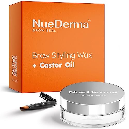 NueDerma Brow Seal with Castor Oil - Clear Eyebrow Gel, Waterproof Eyebrow Makeup, Styling Wax for Feathered & Fluffy Brows, 1 OZ - görsel 2