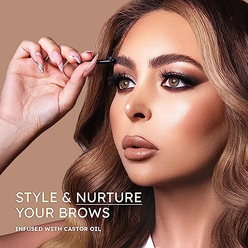 NueDerma Brow Seal with Castor Oil - Clear Eyebrow Gel, Waterproof Eyebrow Makeup, Styling Wax for Feathered & Fluffy Brows, 1 OZ - görsel 8