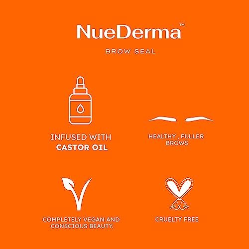 NueDerma Brow Seal with Castor Oil - Clear Eyebrow Gel, Waterproof Eyebrow Makeup, Styling Wax for Feathered & Fluffy Brows, 1 OZ - görsel 14