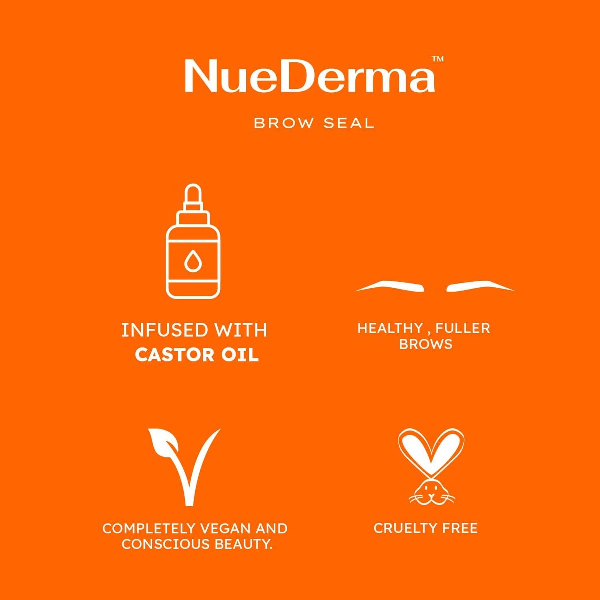 NueDerma Brow Seal with Castor Oil - Clear Eyebrow Gel, Waterproof Eyebrow Makeup, Styling Wax for Feathered & Fluffy Brows, 1 OZ - görsel 13