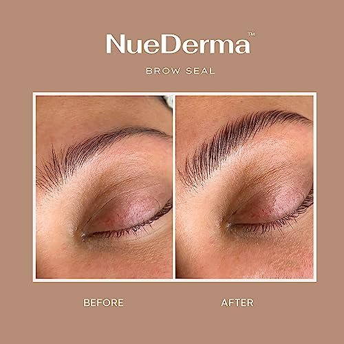 NueDerma Brow Seal with Castor Oil - Clear Eyebrow Gel, Waterproof Eyebrow Makeup, Styling Wax for Feathered & Fluffy Brows, 1 OZ - görsel 10